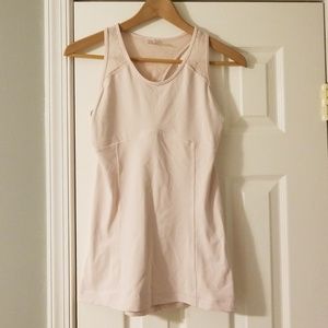 CALIA Blush Pink Sheer & Lace Active Top